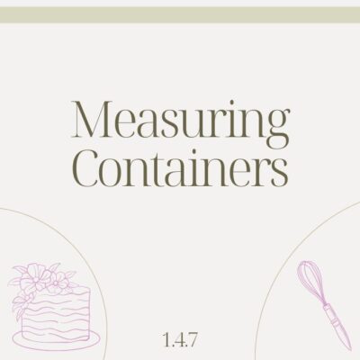 1.4.7 MEASURING CONTAINERS